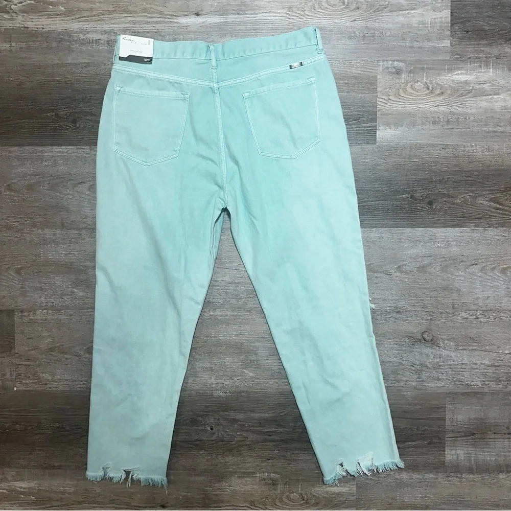 NEW KANCAN high rise mom jeans in seafoam - Picture 7 of 11